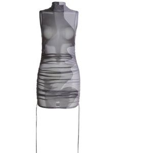 See through mesh dress